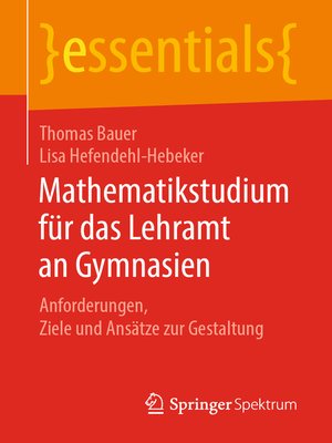 cover image of Mathematikstudium für das Lehramt an Gymnasien